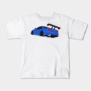 SKYLINE GTR R34 BLUE Kids T-Shirt